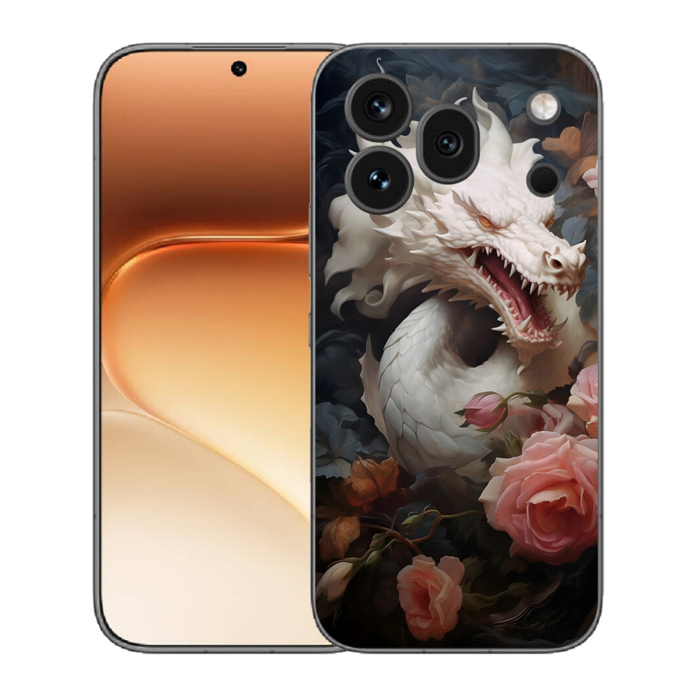 Gélový kryt mmCase na Honor 600 Pro - biely drak