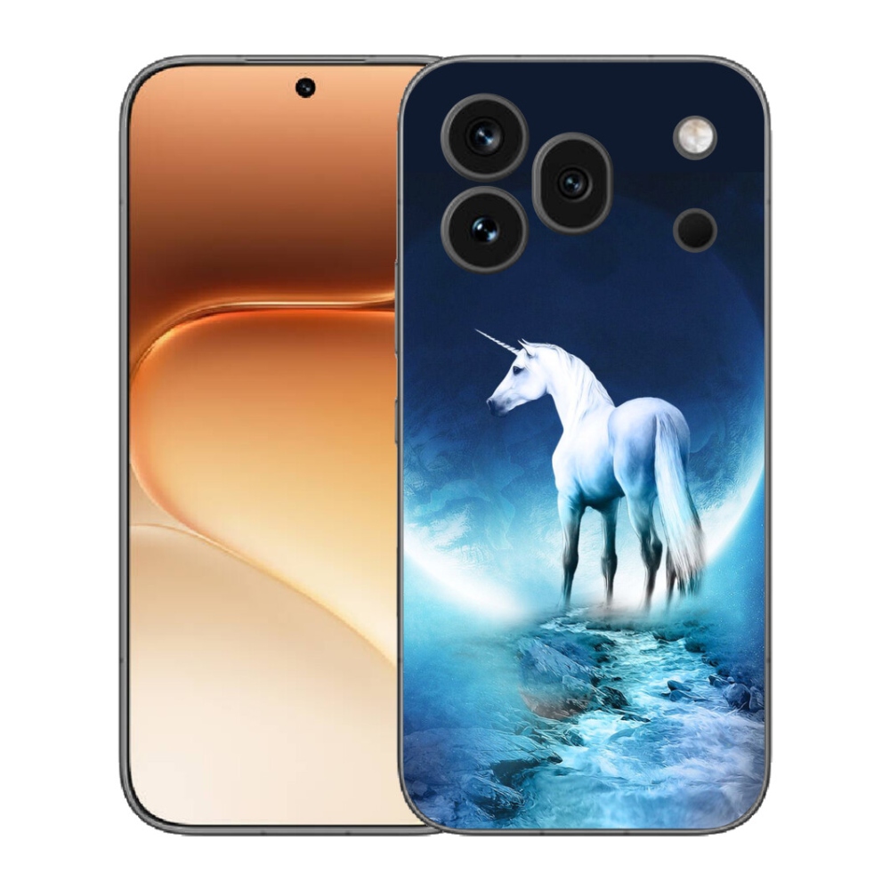 Gélový kryt mmCase na Honor 600 Pro - biely jednorožec