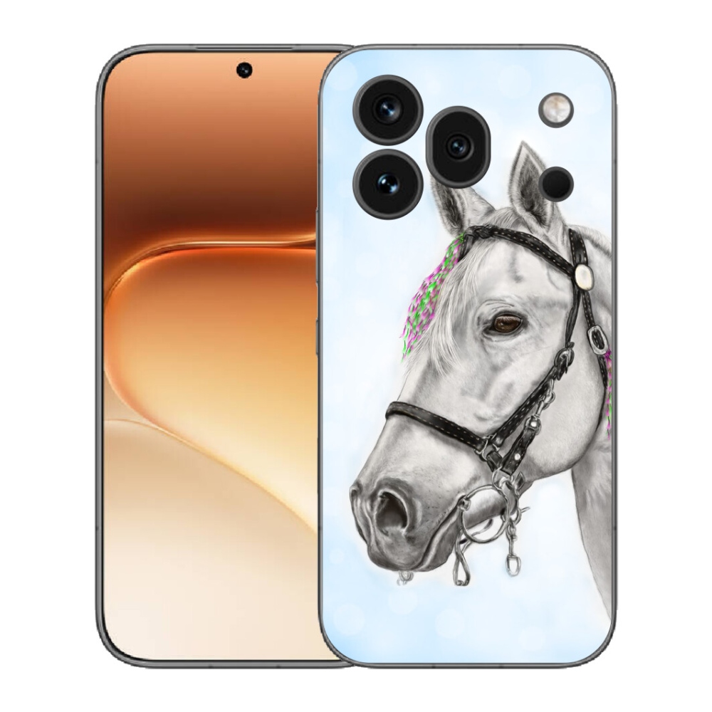 Gélový kryt mmCase na Honor 600 Pro - biely kôň 1
