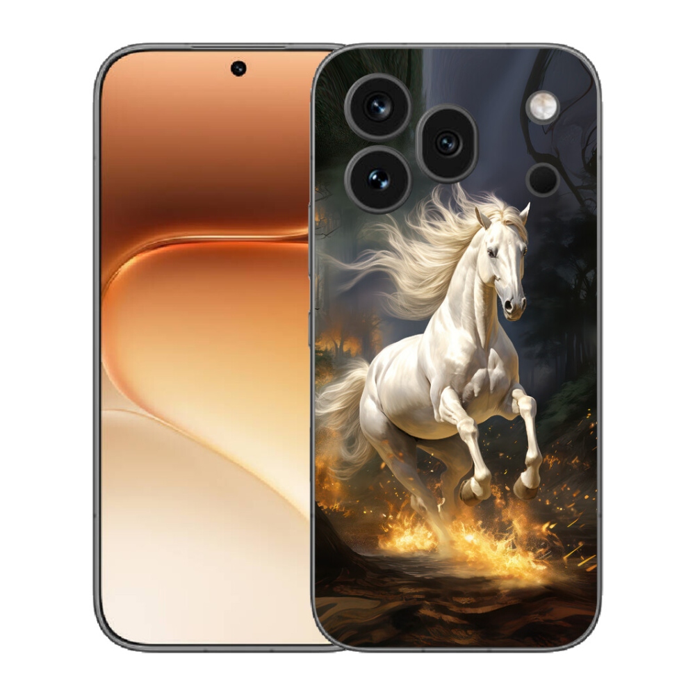 Gélový kryt mmCase na Honor 600 Pro - biely kôň 2