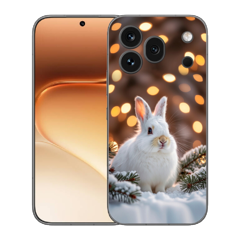 Gélový kryt mmCase na Honor 600 Pro - biely zajac