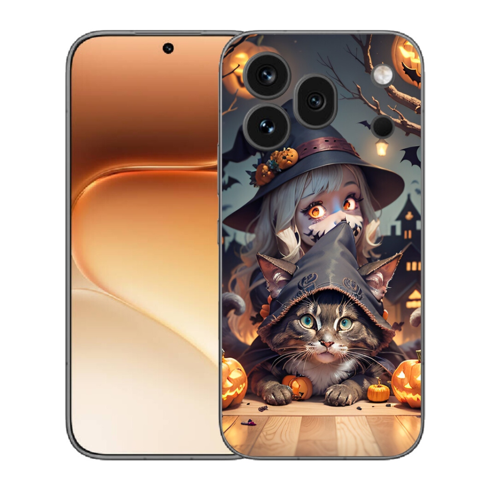 Gélový kryt mmCase na Honor 600 Pro - čarodejnica s mačkou