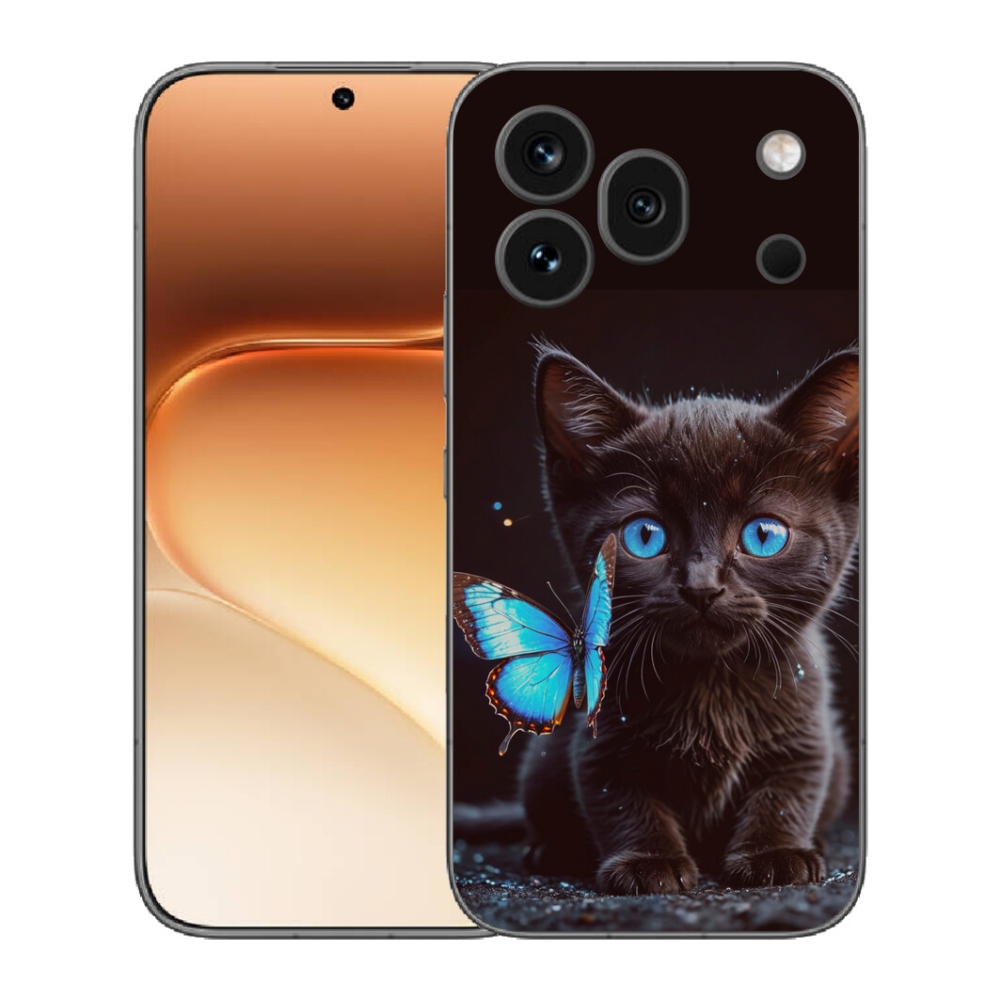 Gélový kryt mmCase na Honor 600 Pro - čierne mačiatko 3