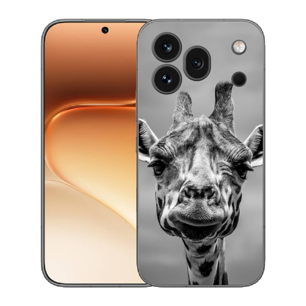 Gélový kryt mmCase na Honor 600 Pro - čiernobiela žirafa