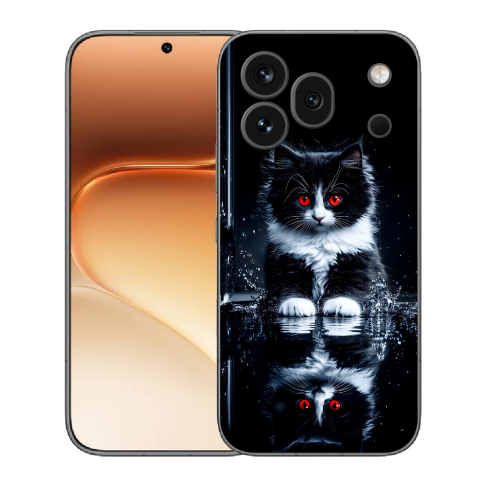 Gélový kryt mmCase na Honor 600 Pro - čiernobiele mačiatko
