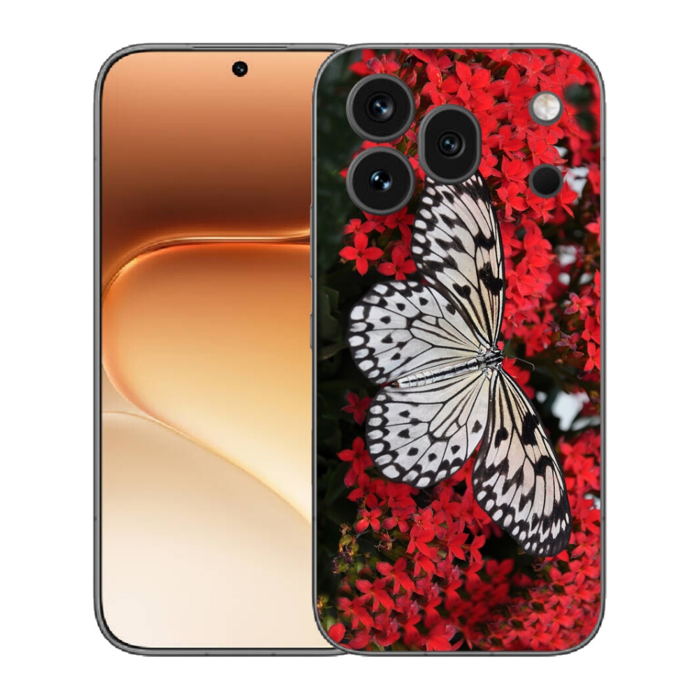 Gélový kryt mmCase na Honor 600 Pro - čiernobiely motýľ 1