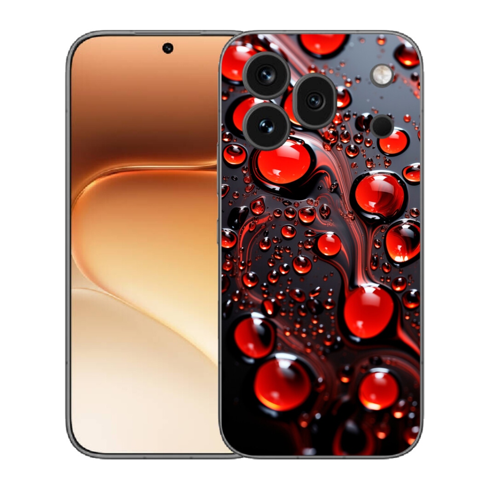 Gélový kryt mmCase na Honor 600 Pro - červené kvapky 2