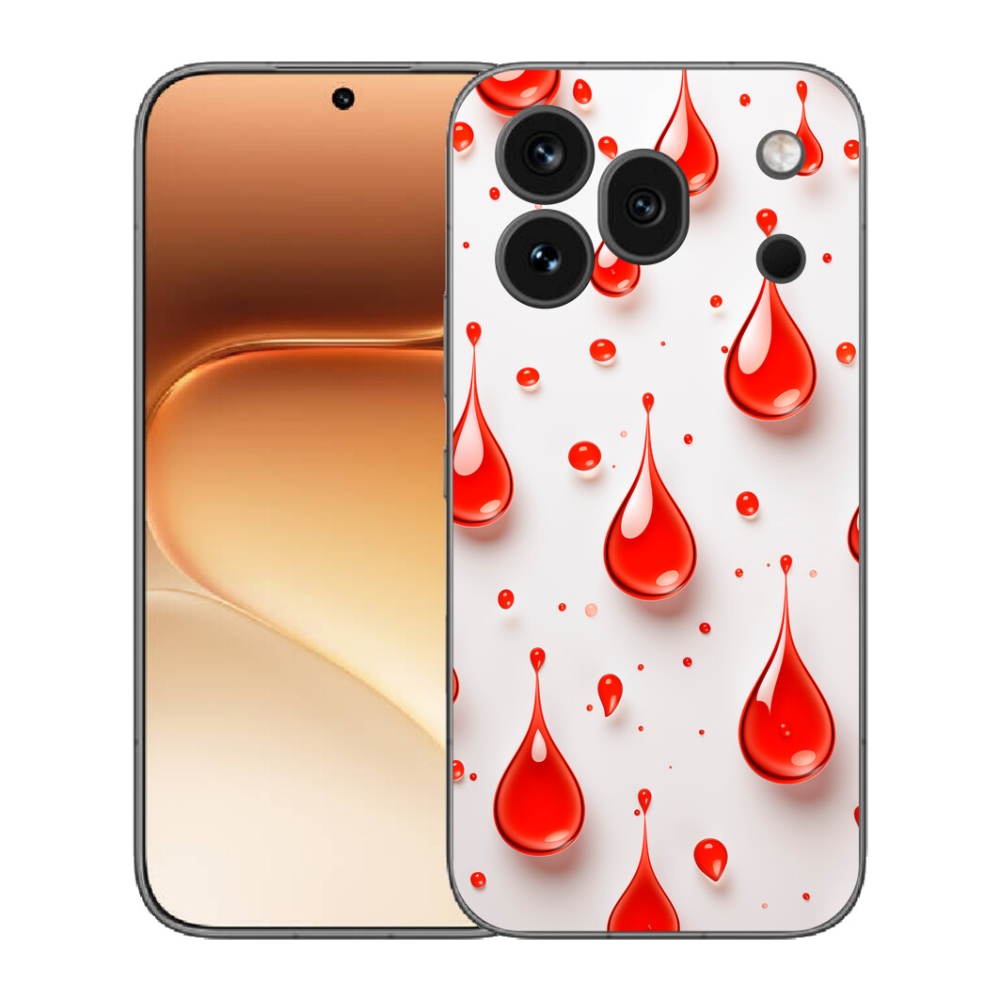 Gélový kryt mmCase na Honor 600 Pro - červené kvapky