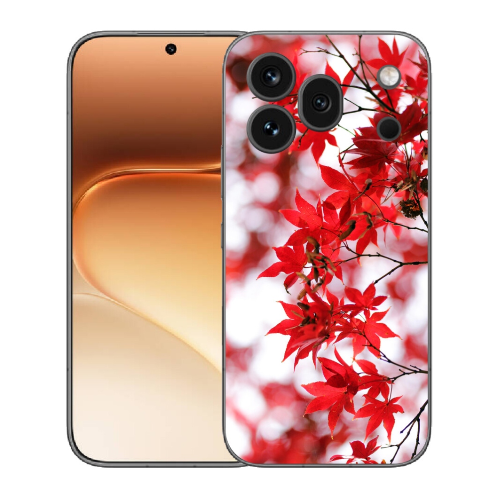 Gélový kryt mmCase na Honor 600 Pro - červené listy
