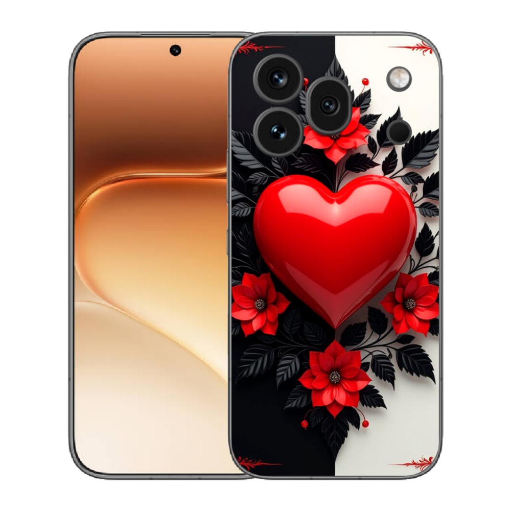 Gélový kryt mmCase na Honor 600 Pro - červené srdce