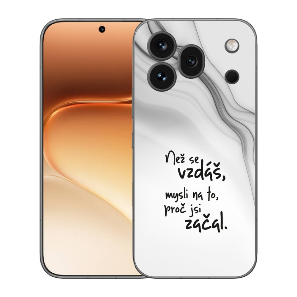 Gélový kryt mmCase na Honor 600 Pro - citát 2 biele pozadie