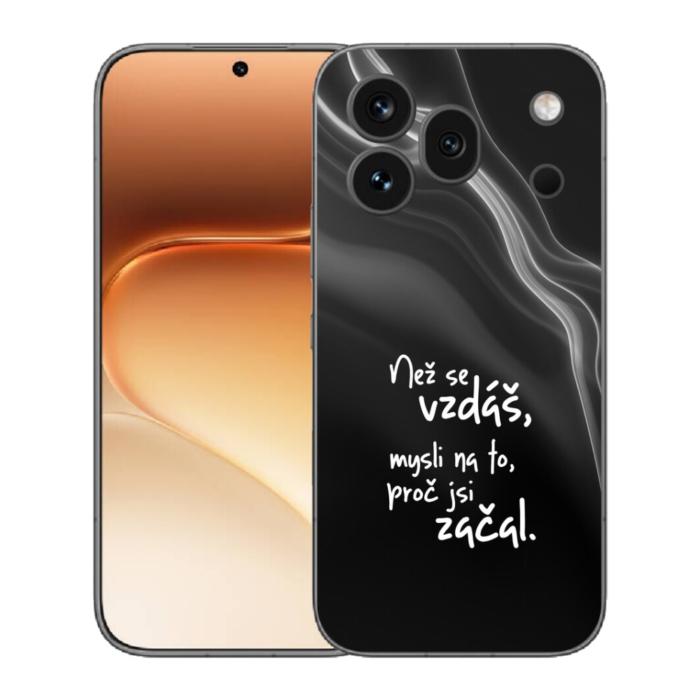 Gélový kryt mmCase na Honor 600 Pro - citát 2 čierne pozadie