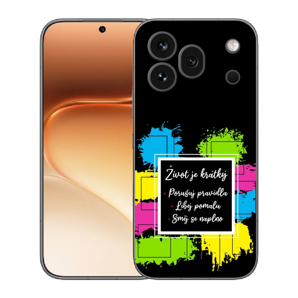 Gélový kryt mmCase na Honor 600 Pro - citát 5 čierne pozadie