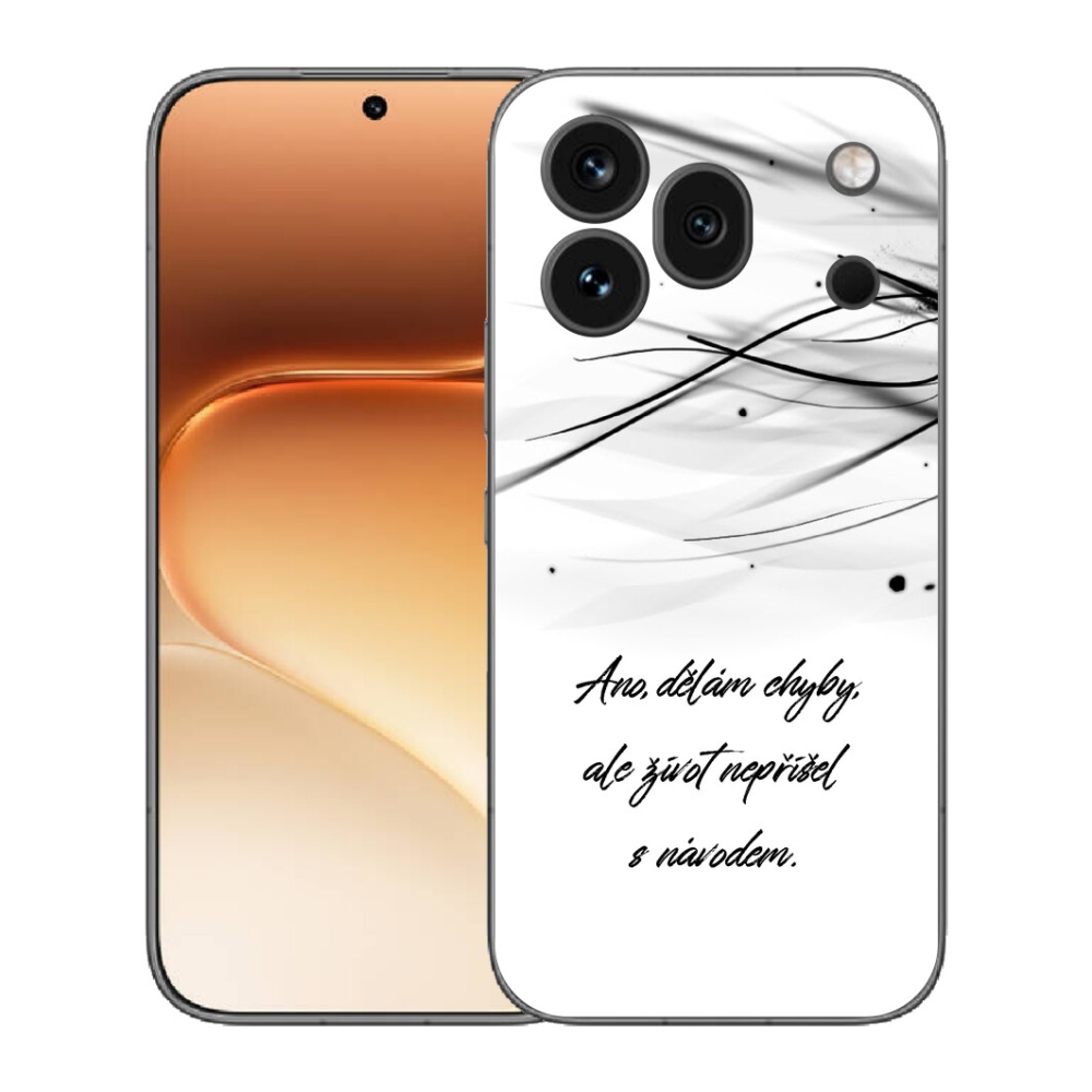 Gélový kryt mmCase na Honor 600 Pro - citát biele pozadie