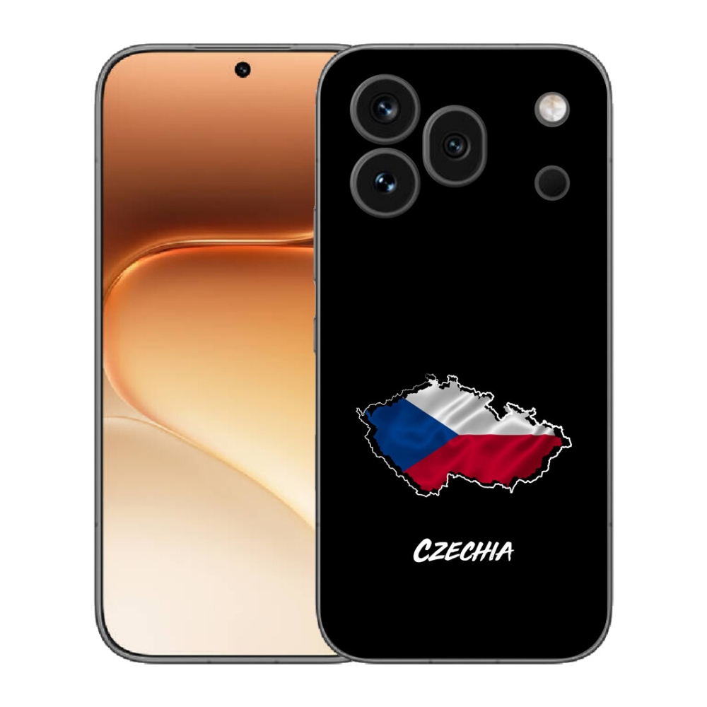 Gélový kryt mmCase na Honor 600 Pro - Czechia čierne pozadie