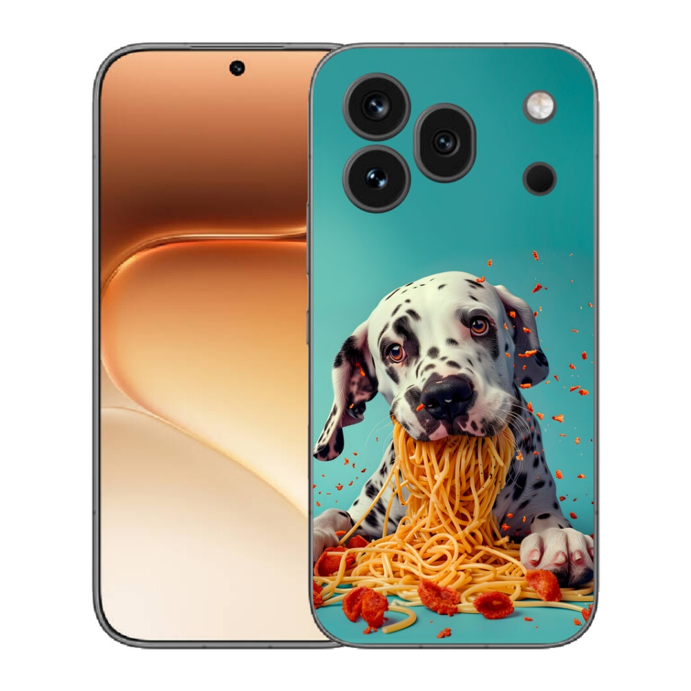 Gélový kryt mmCase na Honor 600 Pro - dalmatín a špagety