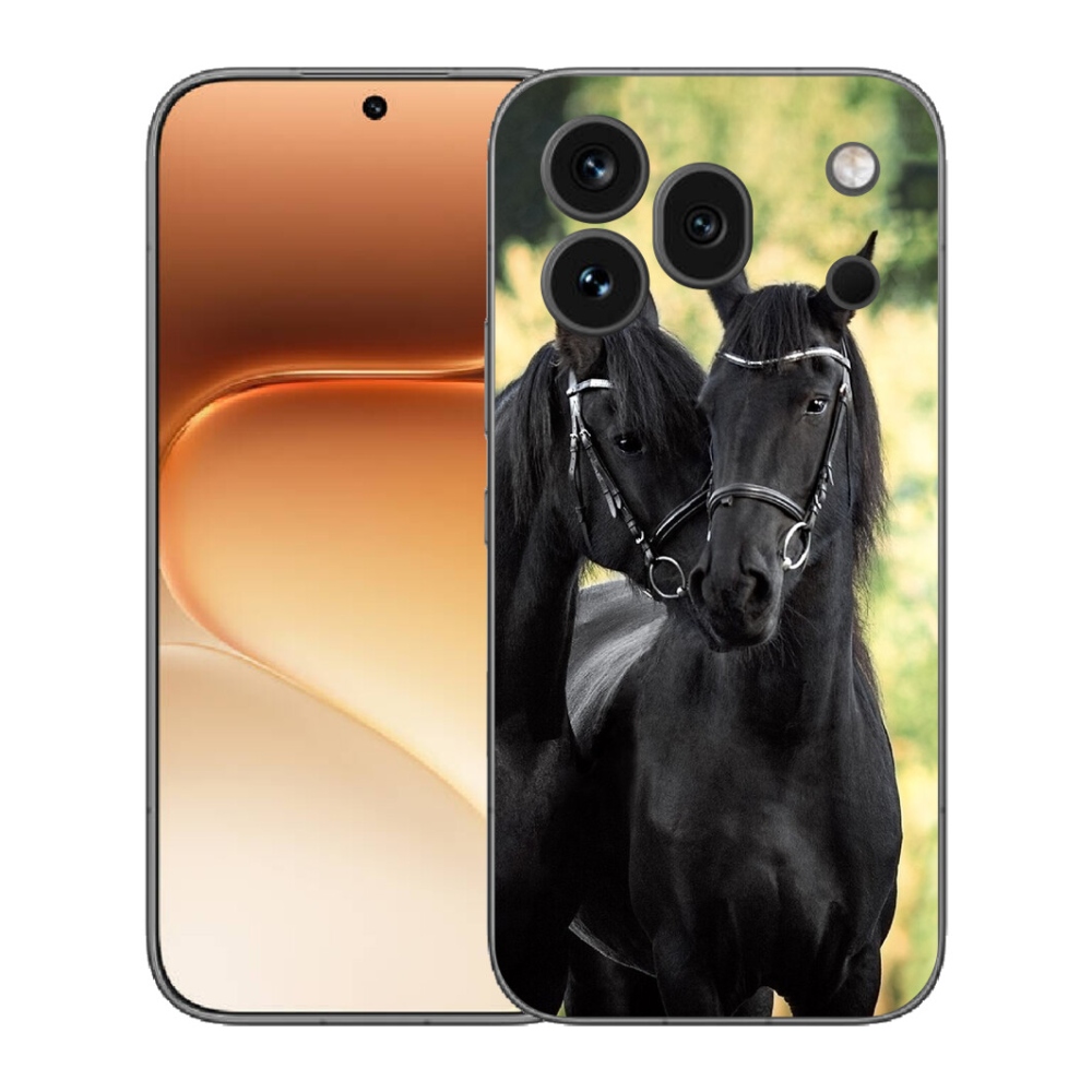 Gélový kryt mmCase na Honor 600 Pro - dva čierne kone