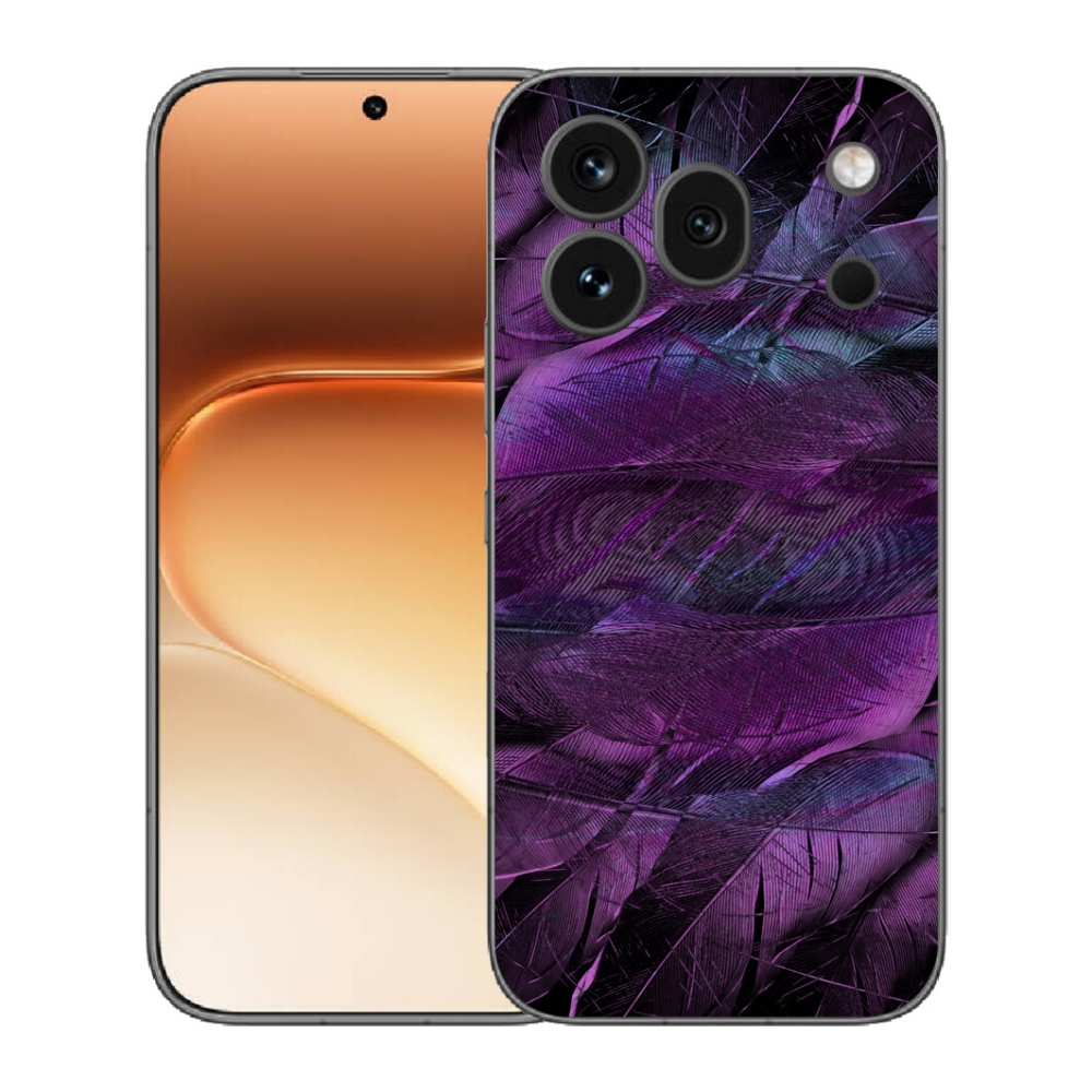 Gélový kryt mmCase na Honor 600 Pro - fialové pierka