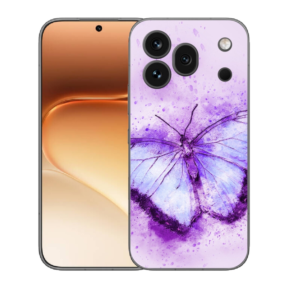 Gélový kryt mmCase na Honor 600 Pro - fialový motýľ