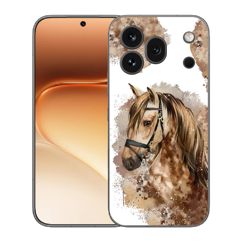 Gélový kryt mmCase na Honor 600 Pro - hnedý kreslený kôň