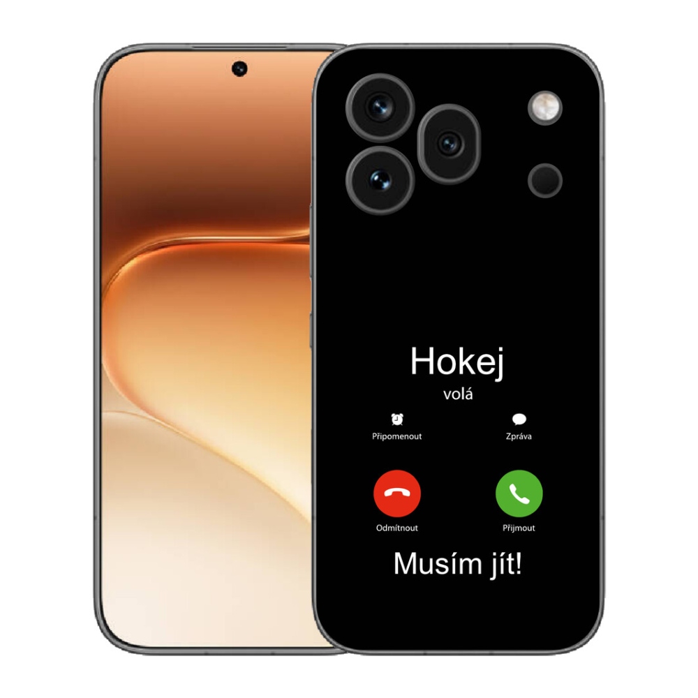 Gélový kryt mmCase na Honor 600 Pro - hokej volá čierne pozadie