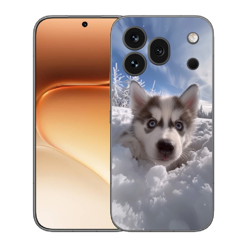 Gélový kryt mmCase na Honor 600 Pro - husky v snehu