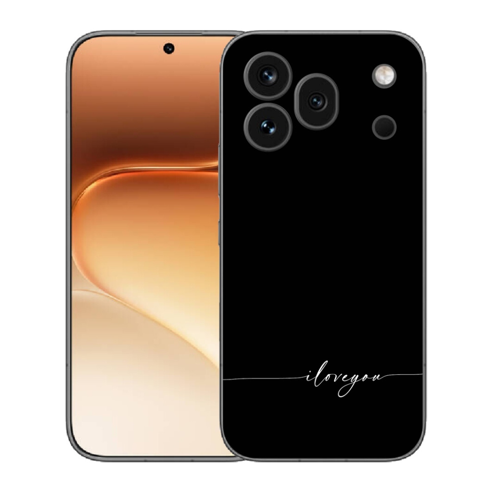 Gélový kryt mmCase na Honor 600 Pro - I love you čierne pozadie