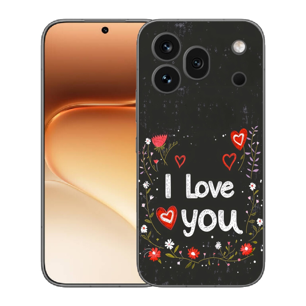 Gélový kryt mmCase na Honor 600 Pro - I love you čierne pozadie