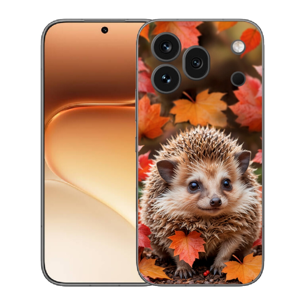 Gélový kryt mmCase na Honor 600 Pro - ježko v lístí