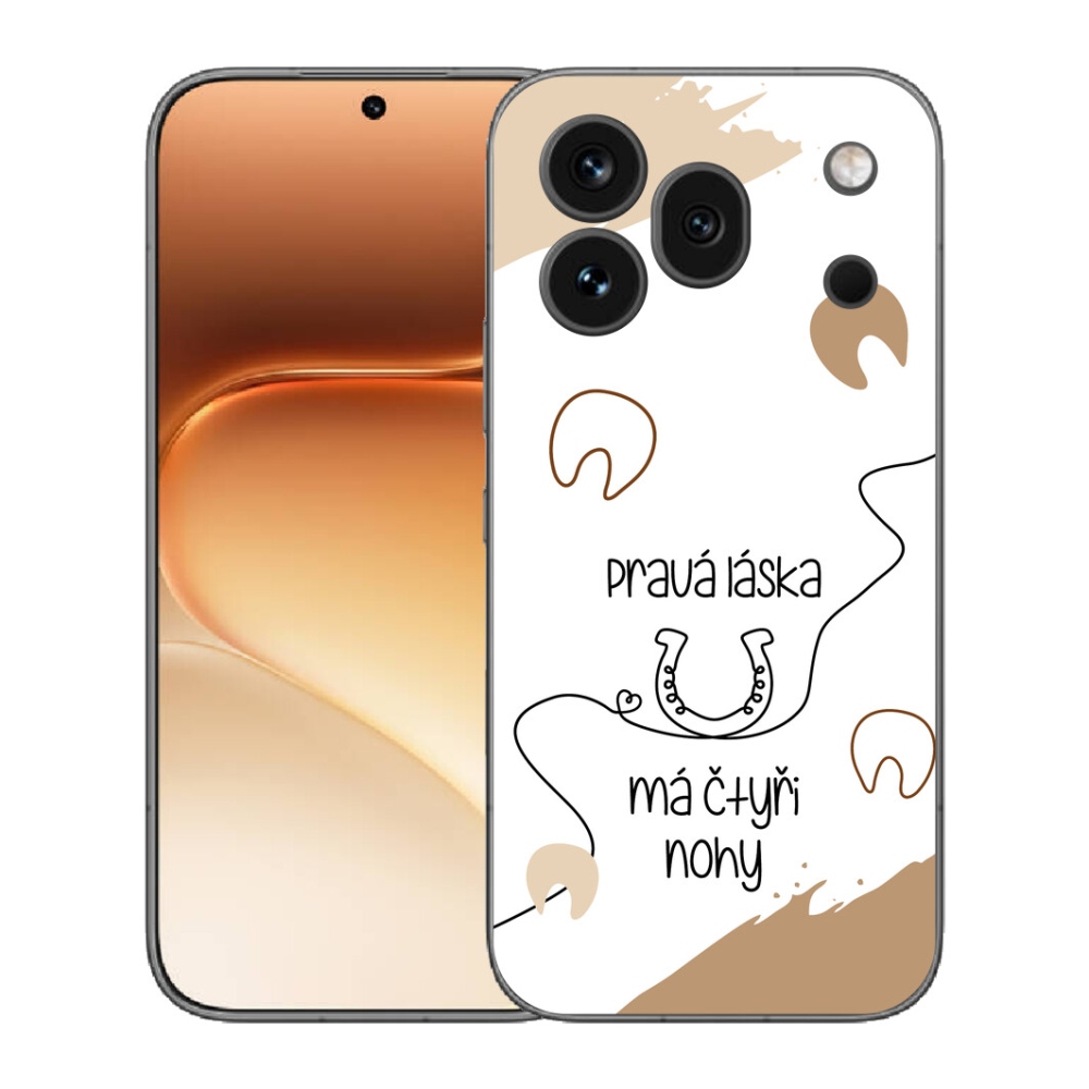 Gélový kryt mmCase na Honor 600 Pro - konský motív biele pozadie
