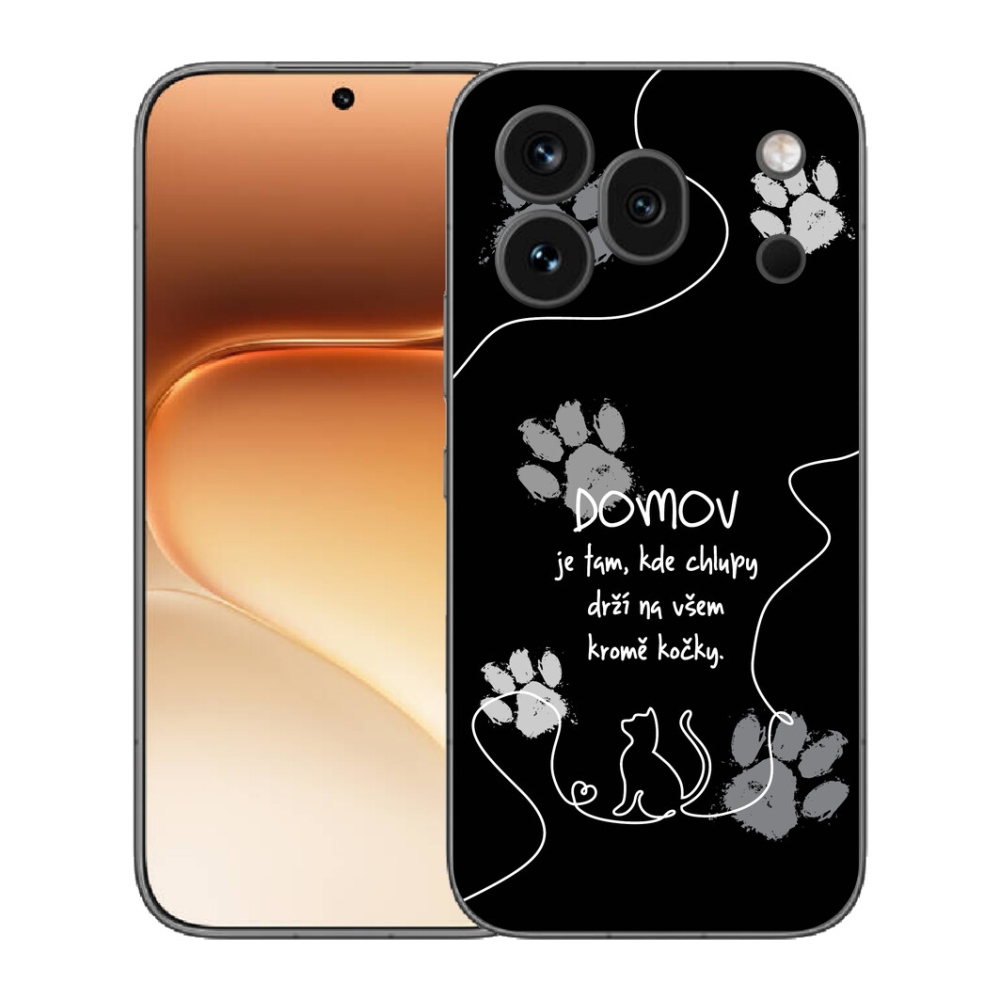 Gélový kryt mmCase na Honor 600 Pro - mačacie motív čierne pozadie