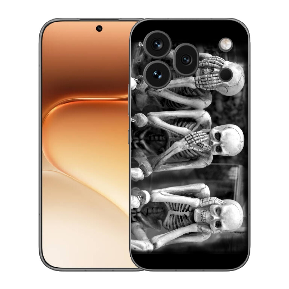Gélový kryt mmCase na Honor 600 Pro - kostlivci