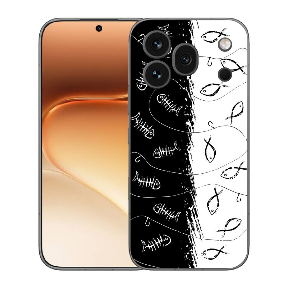 Gélový kryt mmCase na Honor 600 Pro - kostry a rybky