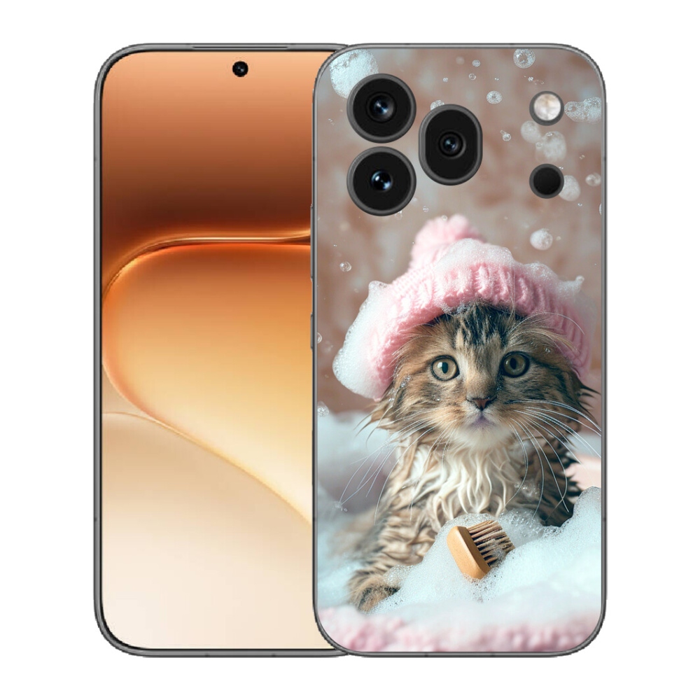 Gélový kryt mmCase na Honor 600 Pro - mačiatko a kúpeľ