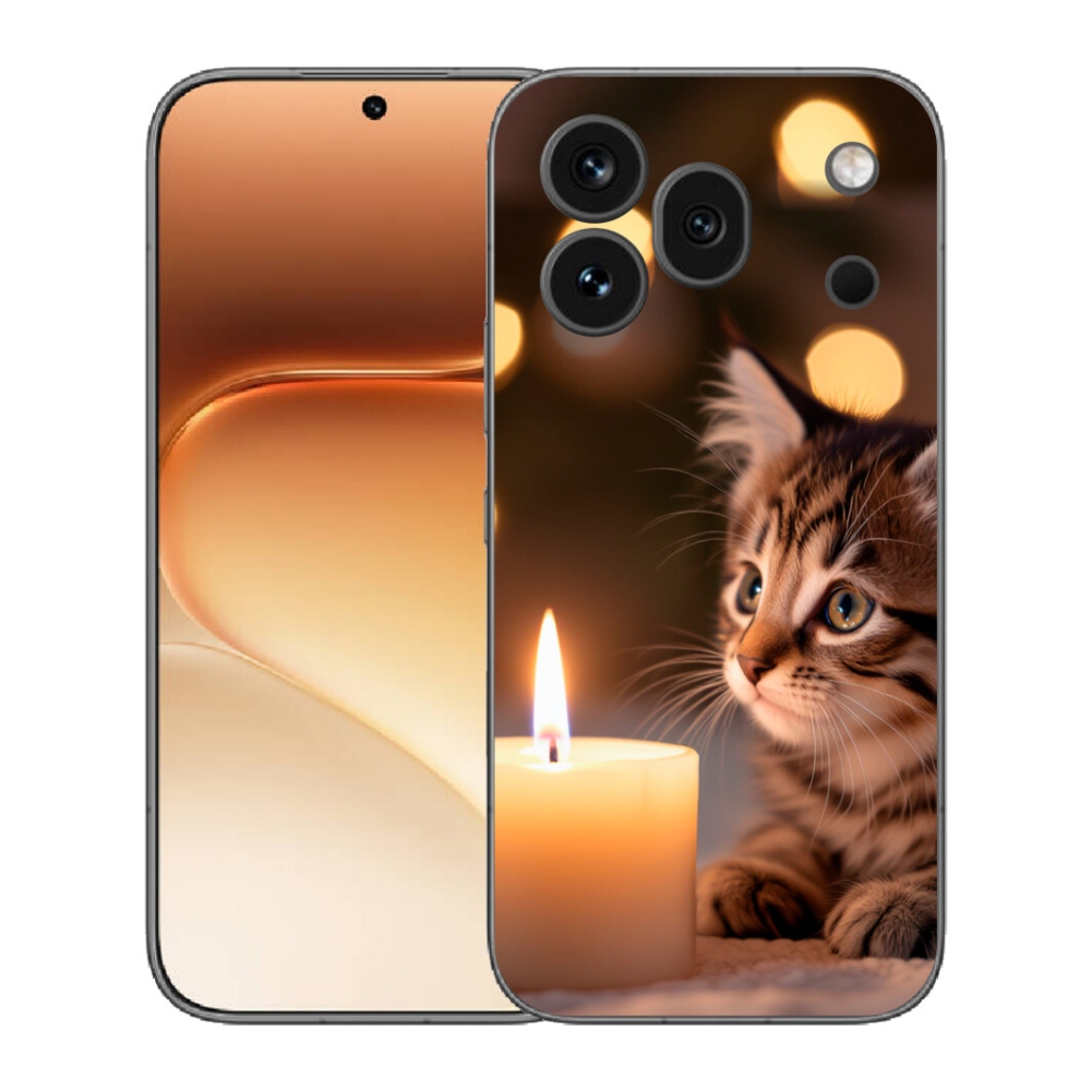 Gélový kryt mmCase na Honor 600 Pro - mačiatko a sviečka