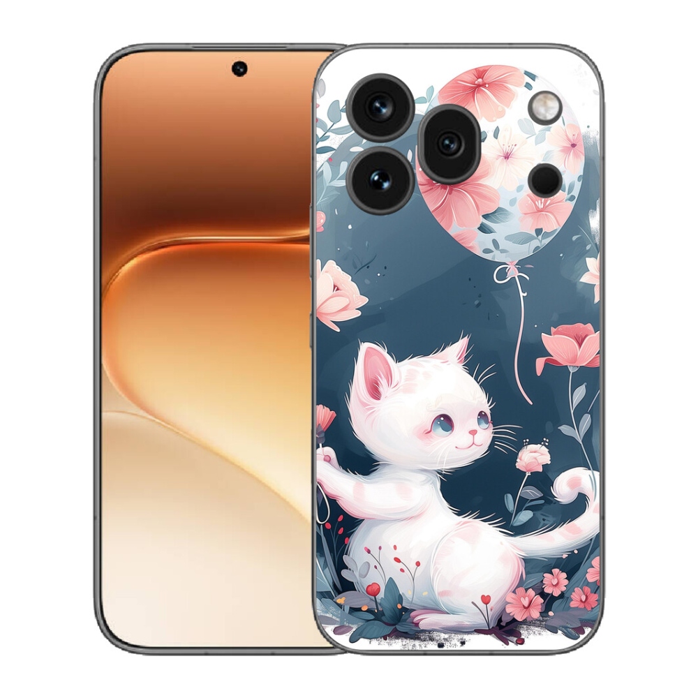 Gélový kryt mmCase na Honor 600 Pro - mačiatko s balónikom