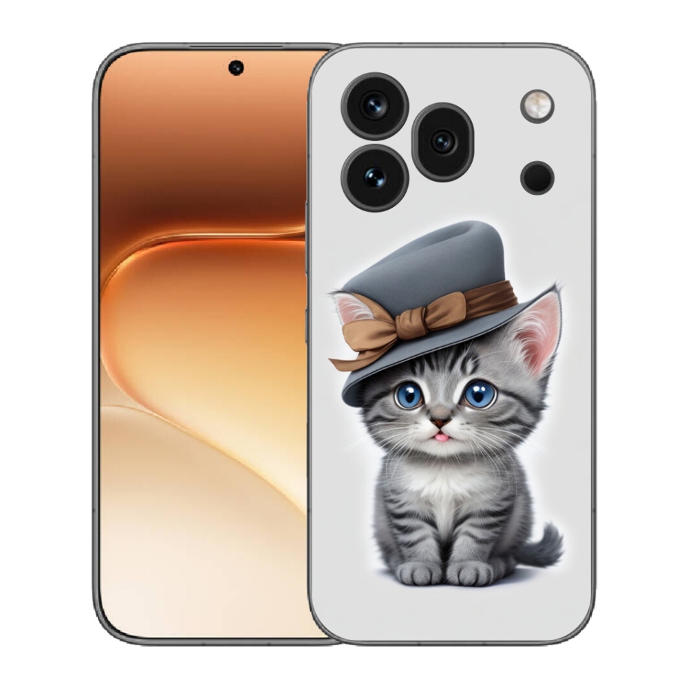 Gélový kryt mmCase na Honor 600 Pro - mačiatko s klobúkom