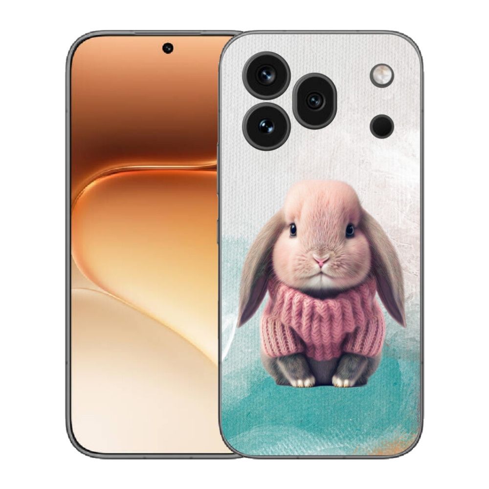 Gélový kryt mmCase na Honor 600 Pro - zajačik vo svetri