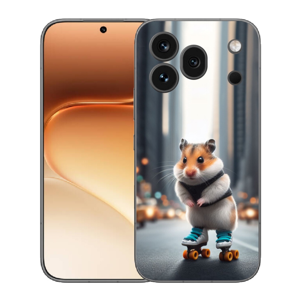 Gélový kryt mmCase na Honor 600 Pro - škrečok na korčuliach