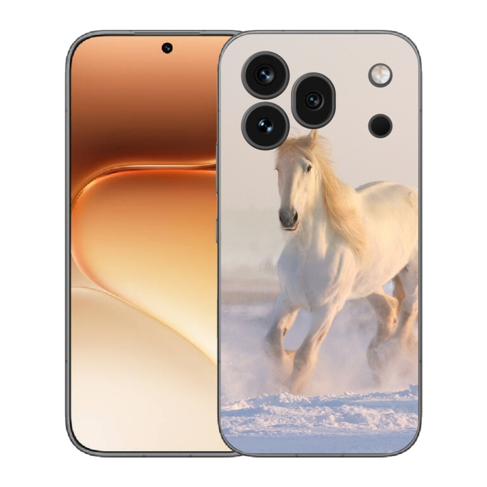 Gélový kryt mmCase na Honor 600 Pro - kôň v snehu