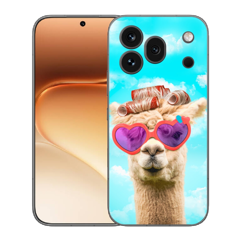 Gélový kryt mmCase na Honor 600 Pro - lama s okuliarmi