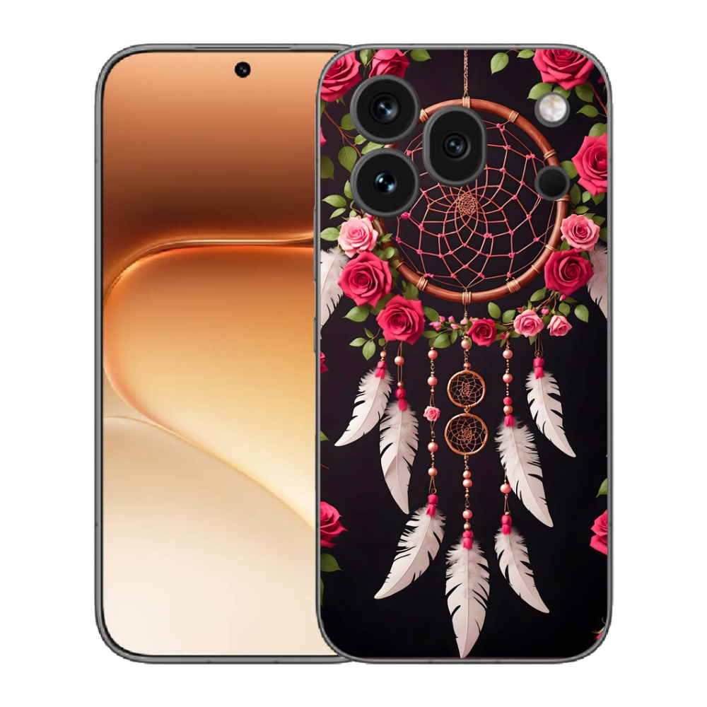 Gélový kryt mmCase na Honor 600 Pro - lapač snov s ružami