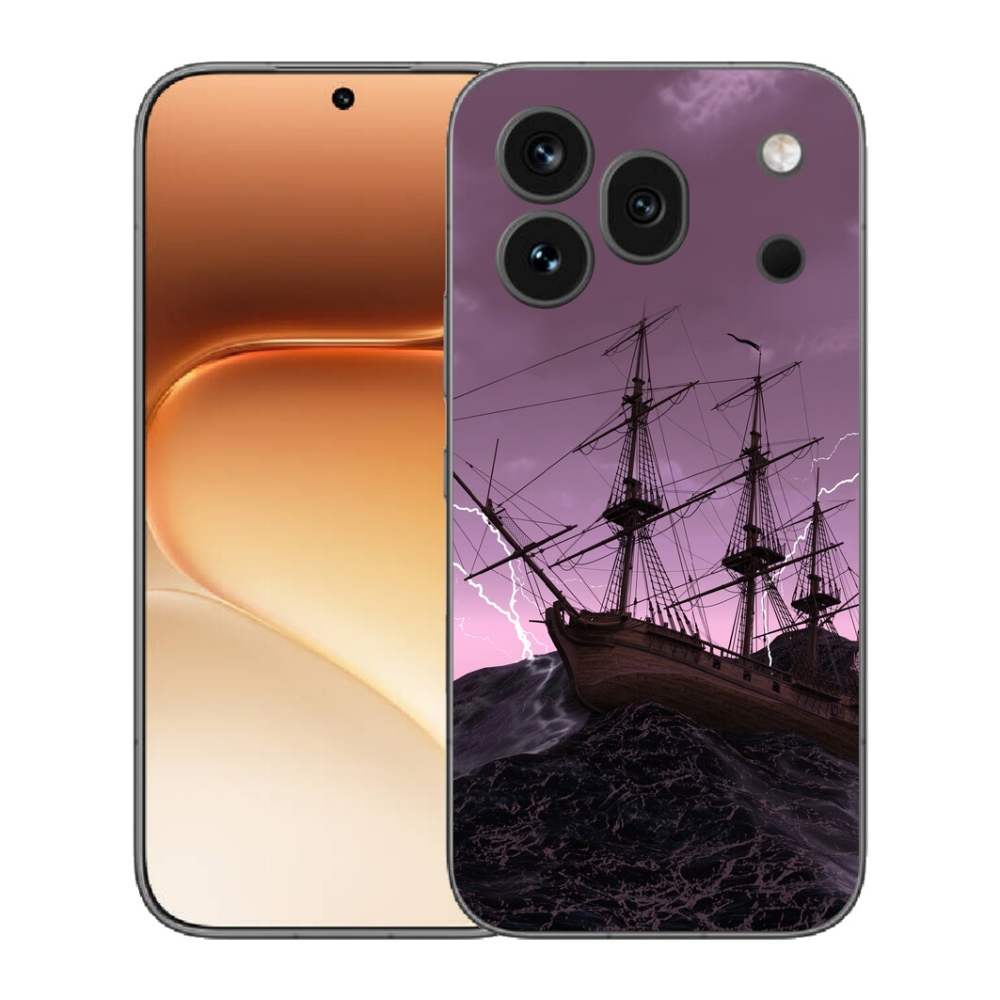 Gélový kryt mmCase na Honor 600 Pre - loď v búrke
