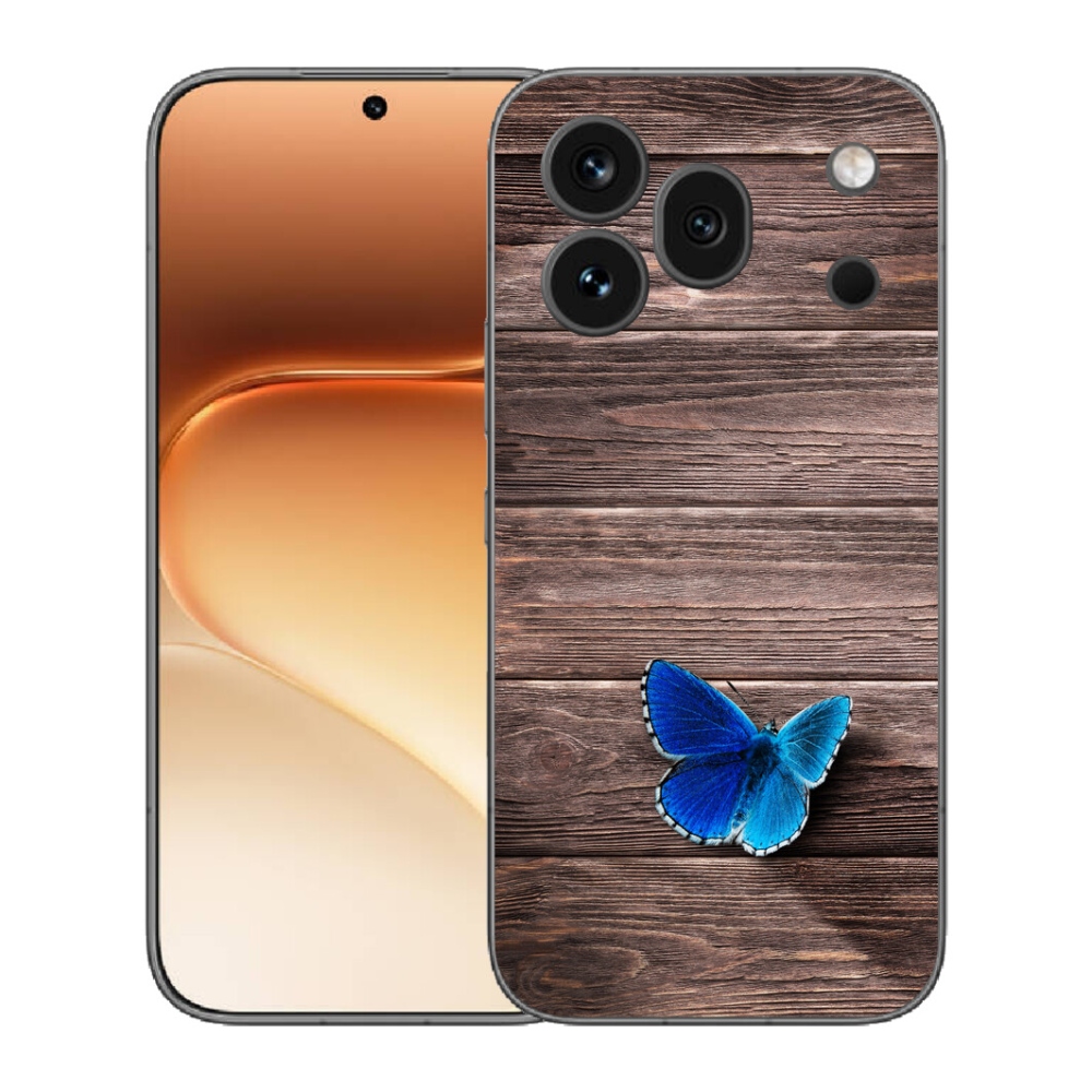 Gélový kryt mmCase na Honor 600 Pro - modrý motýľ 1