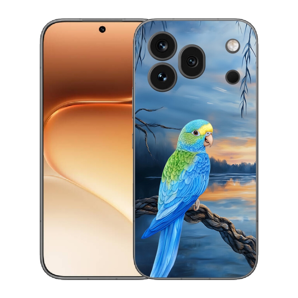 Gélový kryt mmCase na Honor 600 Pro - modrý papagáj