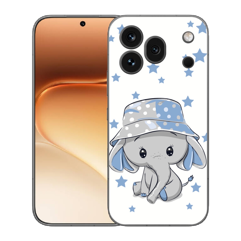 Gélový kryt mmCase na Honor 600 Pro - modrý slon