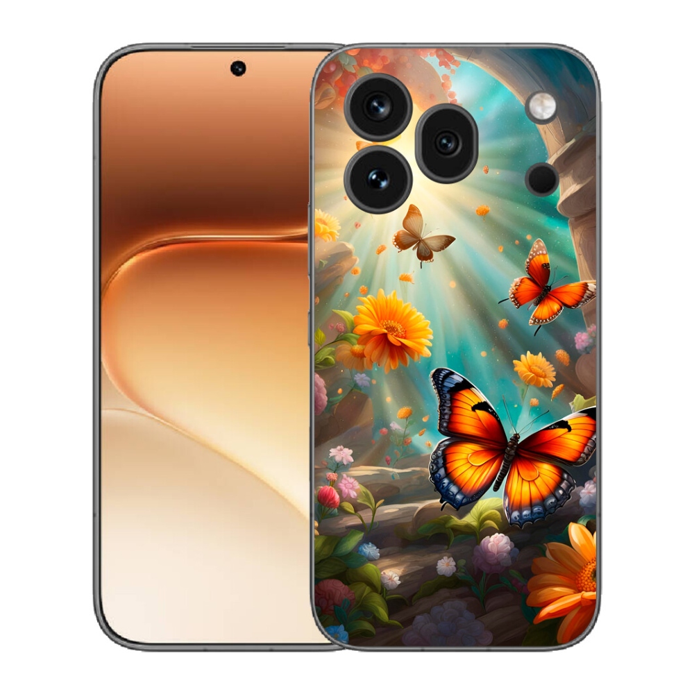 Gélový kryt mmCase na Honor 600 Pro - motýlia záhrada 2