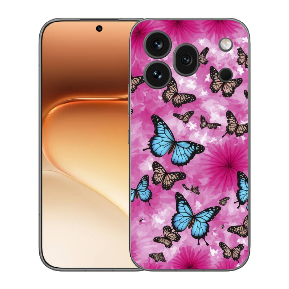 Gélový kryt mmCase na Honor 600 Pro - motýlia záhrada