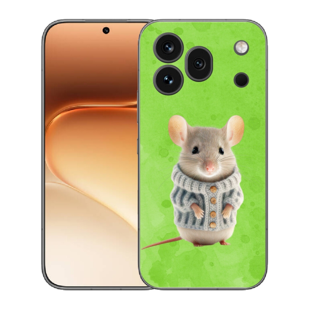 Gélový kryt mmCase na Honor 600 Pro - myška vo svetri