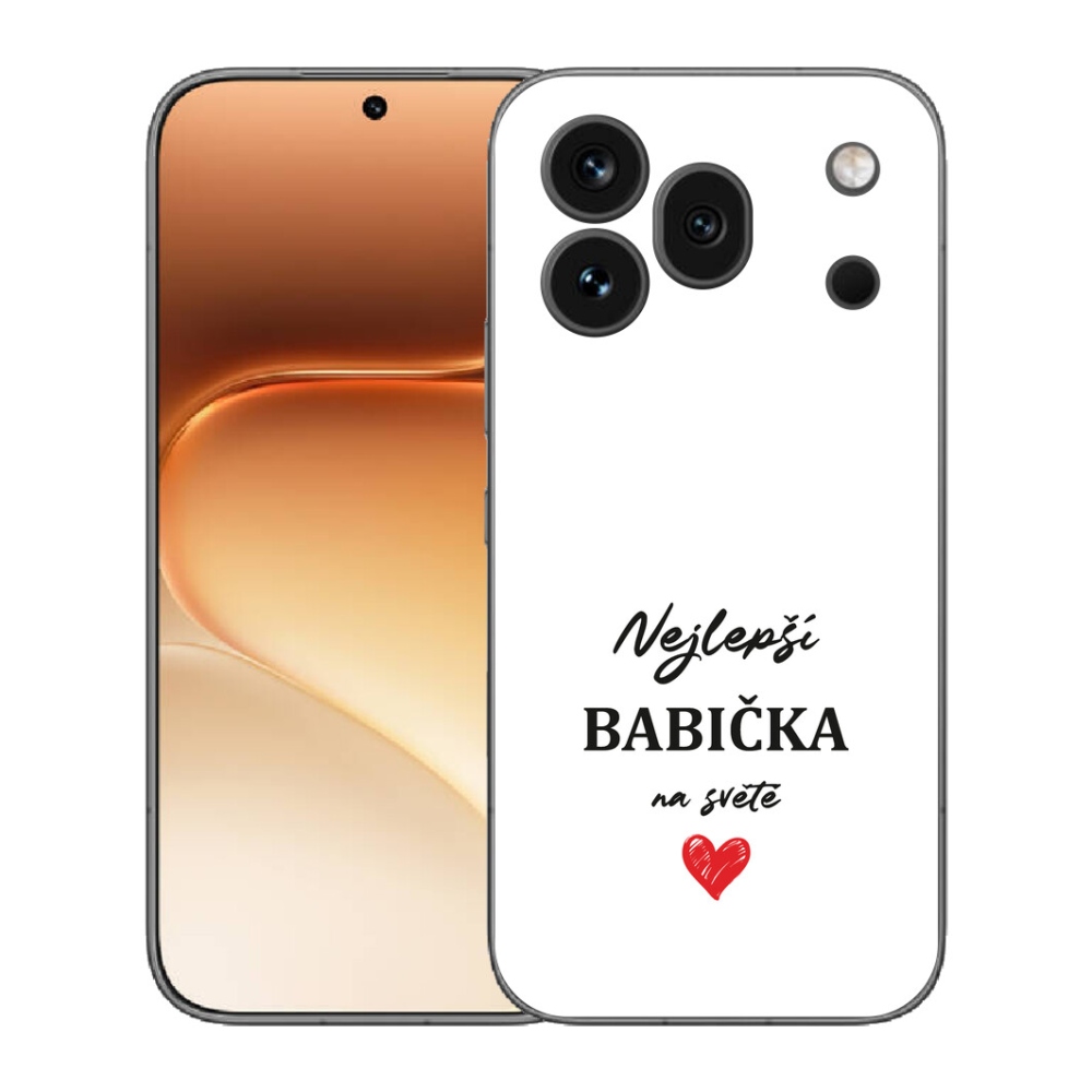 Gélový kryt mmCase na Honor 600 Pro - najlepšia babička 1 biele pozadie